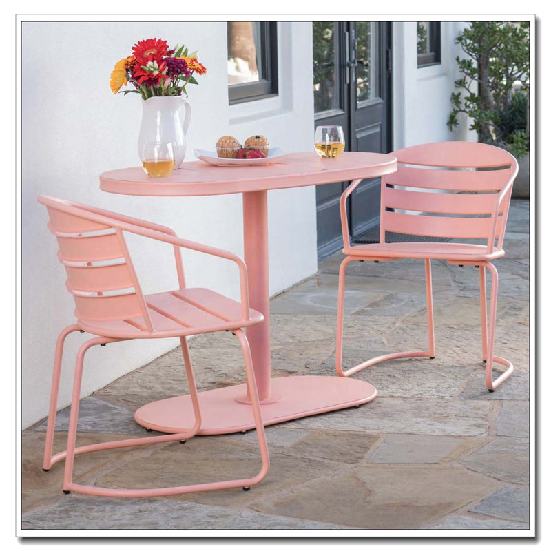 3 Pieces Patio  Set, Coral