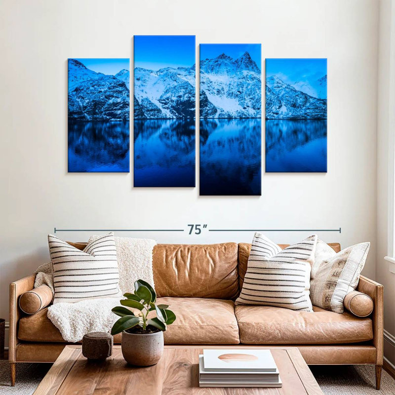 Paysage de montagne bleu d'Alvord, H 42 po x l 68 po