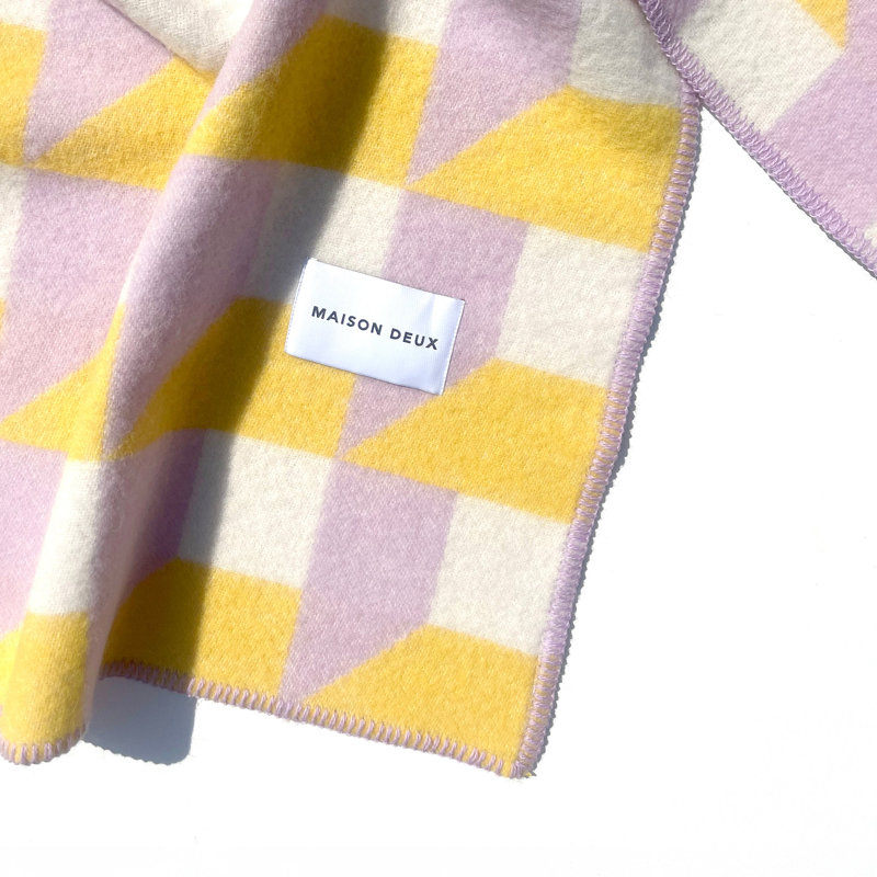 CUBICS Blanket, Yellow/Purple