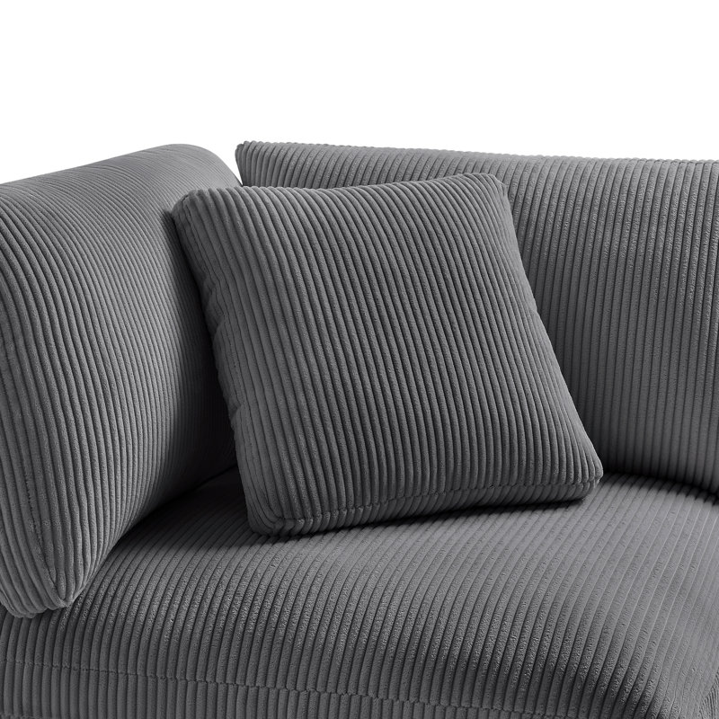 Canapé modulaire 6 pièces - gris anthracite, Charcoal Polyester