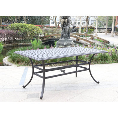 Square Dining Table, Dark Lava Bronze