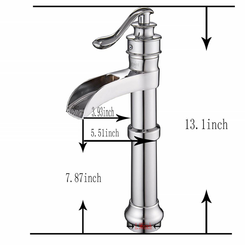 Vessel Sink Faucet Single-handle Bathroom Faucet, Polished Chrome