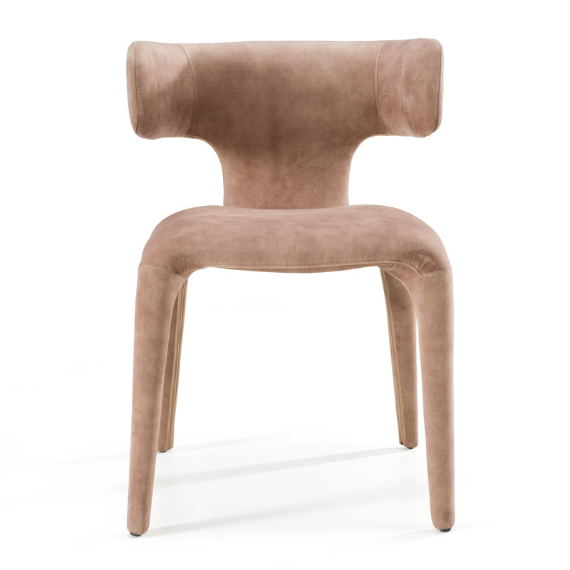 Margart 18.7'' H Upholstered Parsons Chair, Brown Velvet