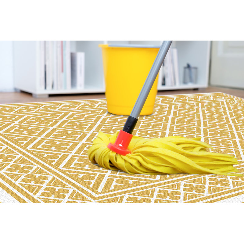 Rusanda Vinyl Machine Printed Area Rug, Runner 66 x 250cm