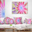 Coussin lombaire floral de fleurs exotiques