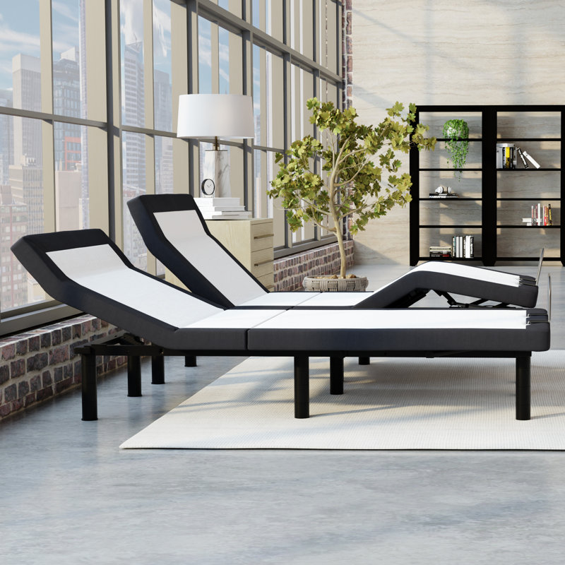 Blissful Nights Adjustable Base with Wireless Remote and Pillow-Tilt, Cal King Split