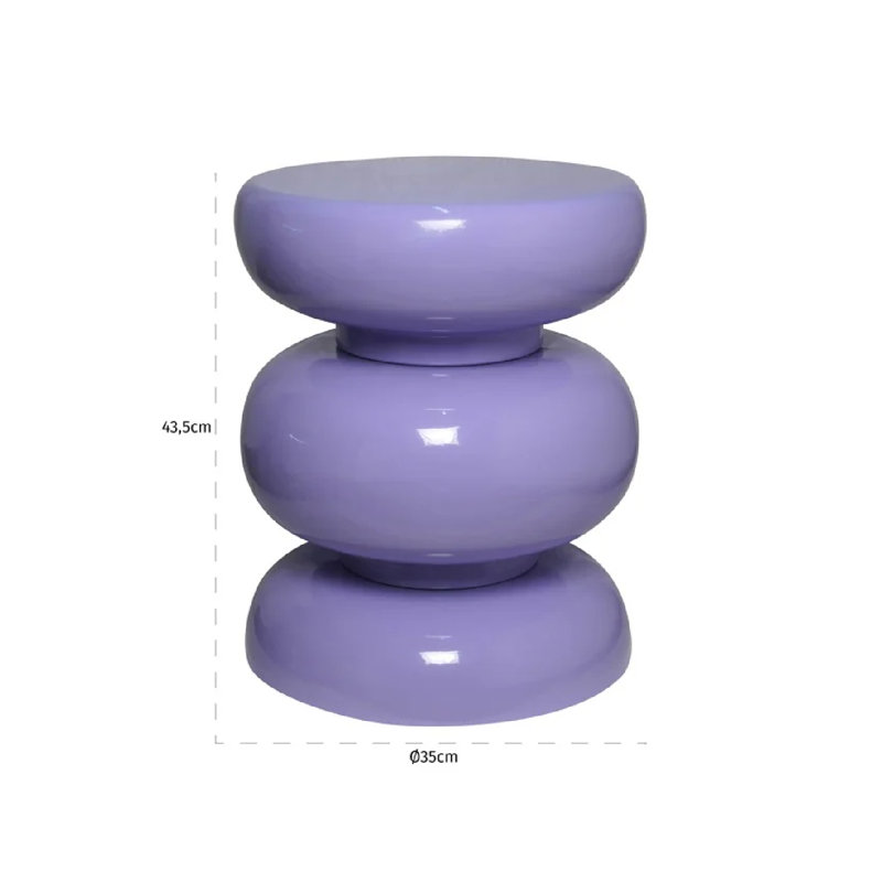 End Table Iron Top End Table, Purple