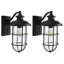 Lanterne murale d'extérieur noire Alferdo