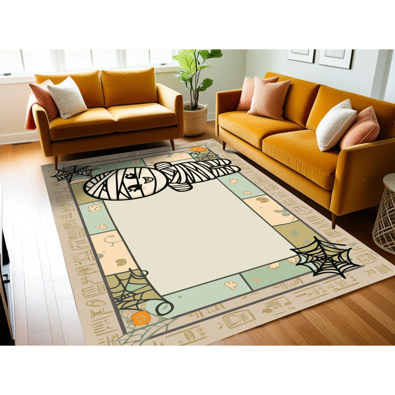 Tapis de Noël lavable The Holiday Aisle®, Rectangle 7 pi x 9 pi