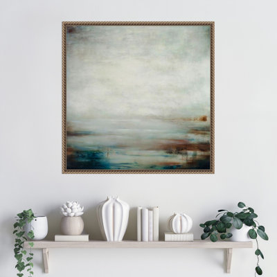Where The River Meets The Sea by Aondrea h. Maynard Framed Canvas Wall Art Print