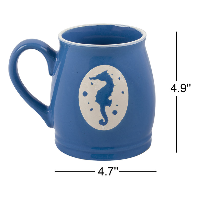 Costa Azul Ocean City 4 Piece 14.5 oz Mugs Set
