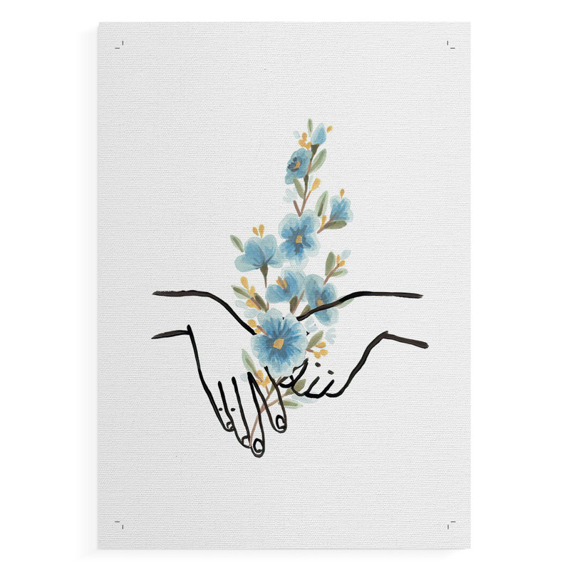 HandsAndFlowersIV - Impression sur toile seulement - NON-CADRE, H 18 po x l 12 po
