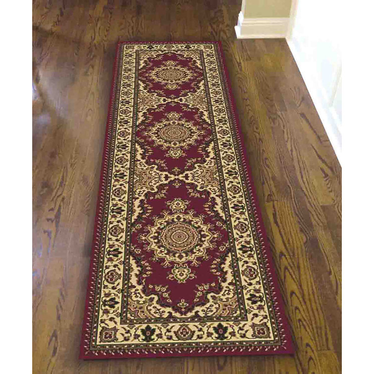 Northington 1191 Traditional Oriental Burgundy Area Rug