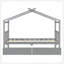 Lit simple en bois avec tiroirs, gris-129747094
