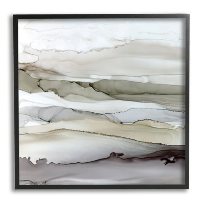 «Abstract Mountain Range L'interpretation Brown Gray» par Carol Robinson - reproduction d'art