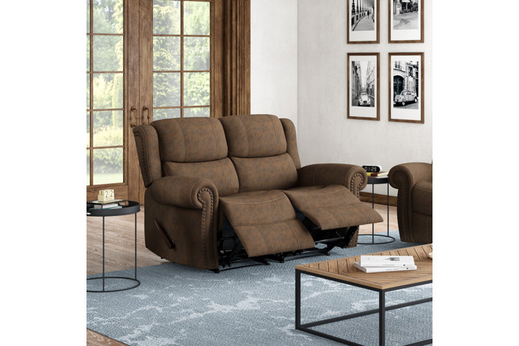 brown leather home theater seating