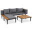 Ensemble de conversation modulaire en forme de L pour 6 personnes avec coussins-418753443