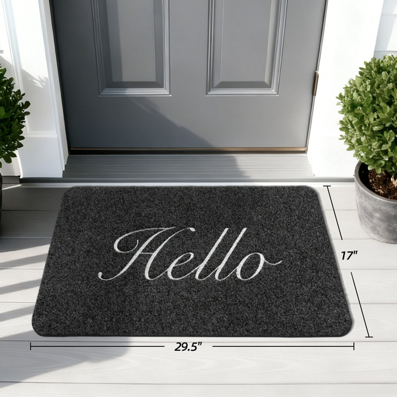Paillasson pour porte d'entrée Hello Welcome Mat