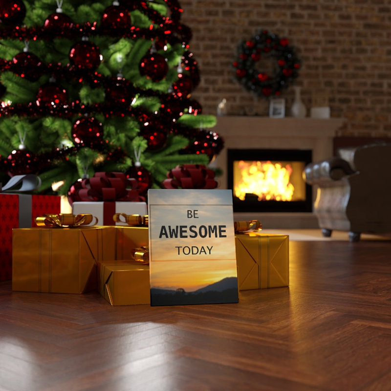 Be Awesome Today 1 Piece Wrapped Canvas Wall Art, 41cm H x 30cm W
