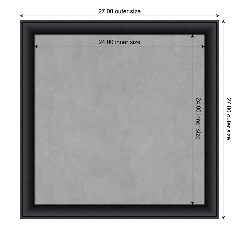 Tableau d'organisation magnétique noir Nero, H 27 po x l 27 po