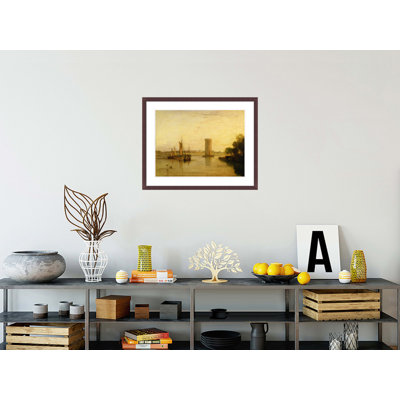 Table le siège de Sir J.F.Licher Bart: Calm Morning par Joseph Mallord William Turner - Impression Giclée sur cadre
