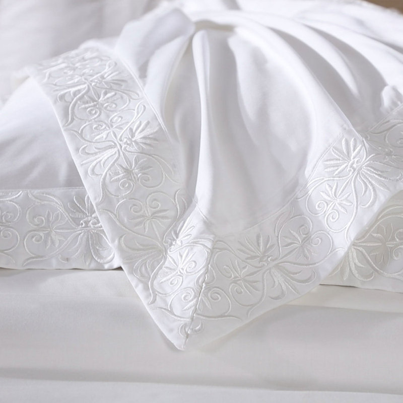 Ariane Duvet Cover Set, King Duvet Cover + 2 King Sham, White