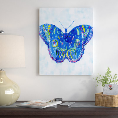 Cayenablanca Butterfly Painting Print on Canvas