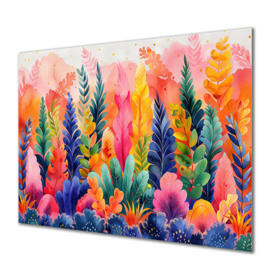 Vert, rose, palmiers, désert, paradis - palmiers et palmiers, art mural, salon