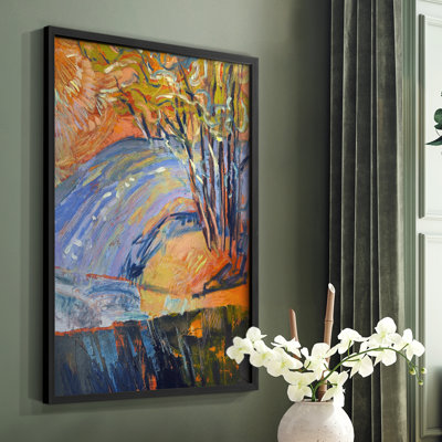 «Cadmium Winter Solstice III», reproduction encadrée - bois massif