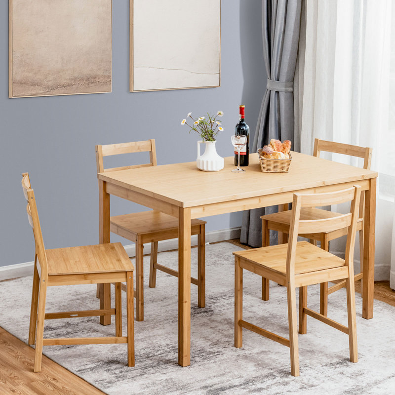 Elish Bamboo Solid Wood Dining Set