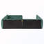 Lit double tapissier sur pied-2051343696