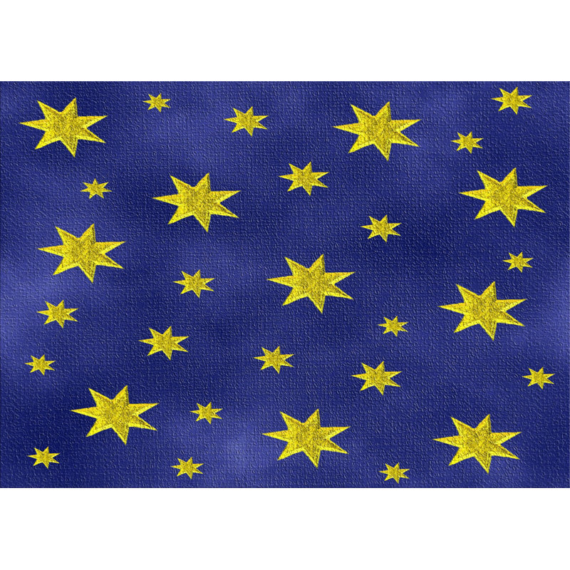 Tapis étoile bleue, Rectangle 5 pi x 7 pi