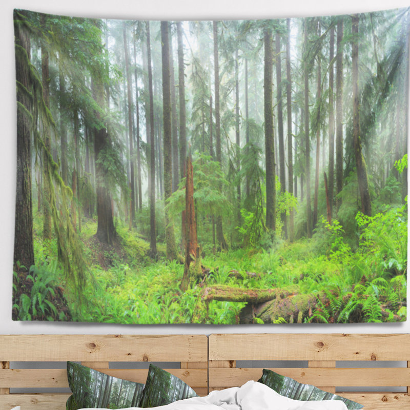 Tapisserie «Landscape Hoh Rain Forest», H 78 po x l 92 po