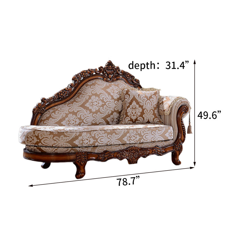Chaise longue rembourrée de style européen