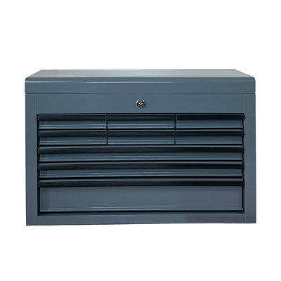 Heavy Duty Metal Tool Box, 24-inch, Portable Metal Tool Box with 9 Drawers, Small Tool Chest with EVA Liners, Ball Bearing Slide Drawers Locking & Powder Coated Finish, Multi-Function Tool Organizer