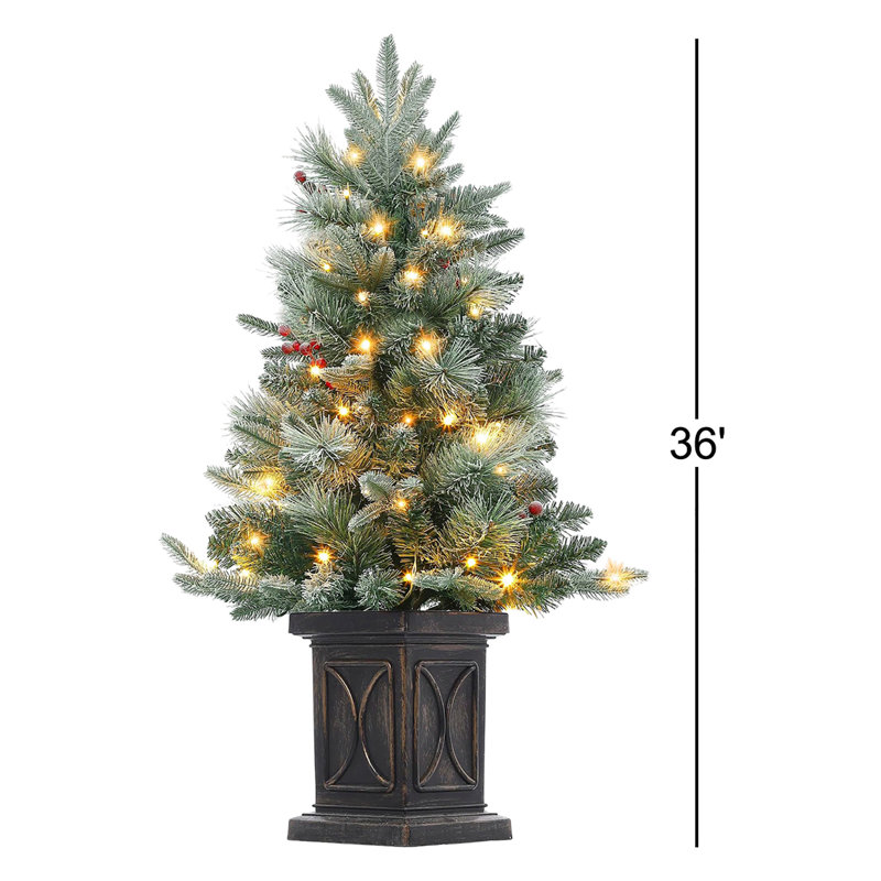 Arbre de Noël illuminé 3 pi avec 78 piles, Multicolore