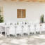 VidaXL White Poly Rattan Garden Dining Set