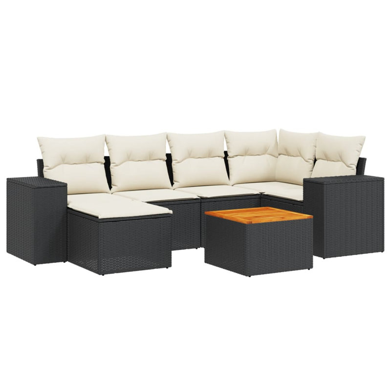 Grand canapé modulaire en rotin PE Vidaxl