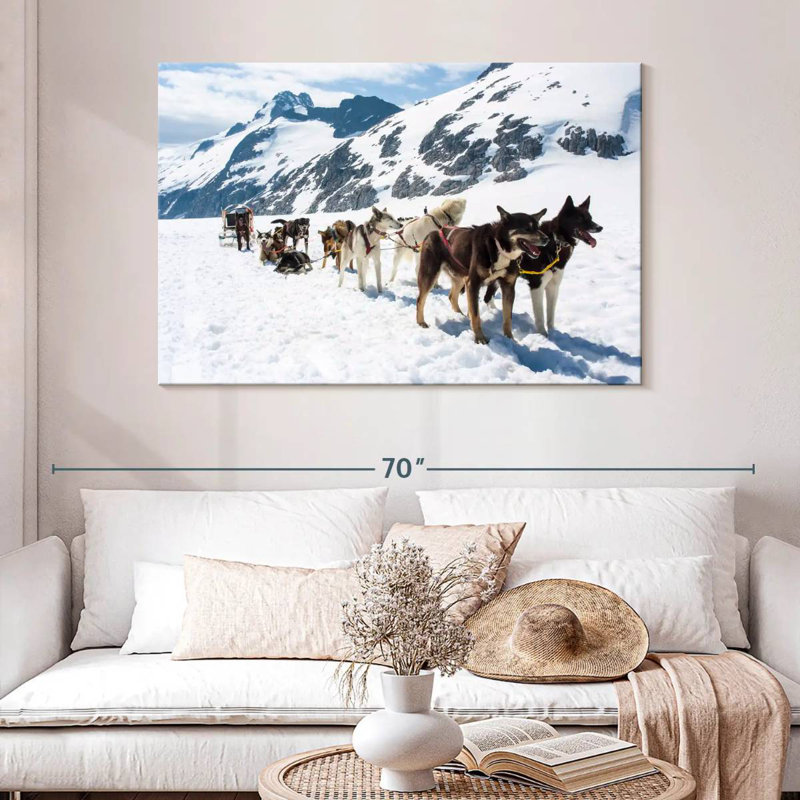 Alaska Dog Sledding, 32" H x 48" W