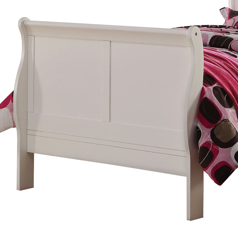 Lit blanc pour lit double, fait de bois massif et d'une nuit paisible en blanc, beauté durable, Full