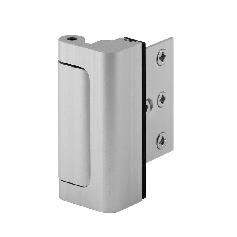Door Reinforcement Lock – Add Extra, High Security to your Home and Prevent Unauthorized Entry – 3 In. Stop, Solid Brass, Satin Nickel (Single Pack)