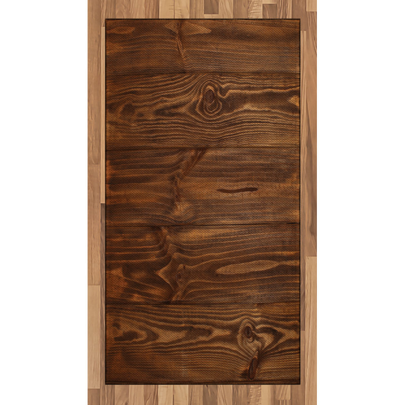Tapis décoratif en bois haute densité, Rectangle 2 pi 7 po x 5 pi