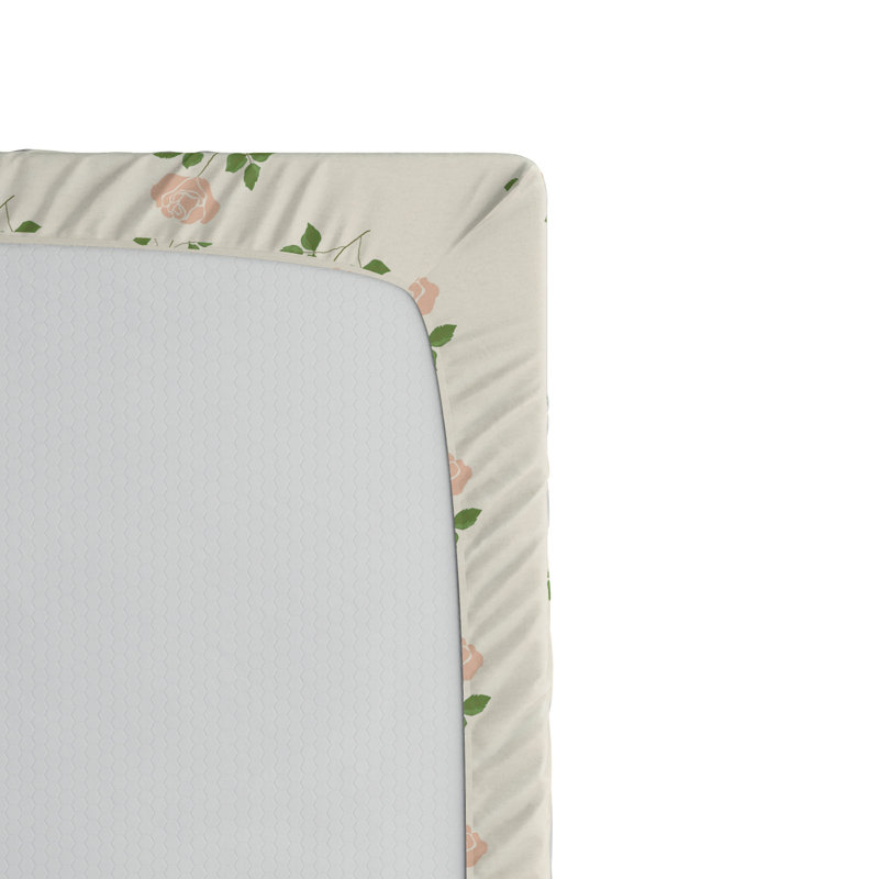 Microfiber Fitted Sheet, Twin XL Fitted Sheet, Floral 2