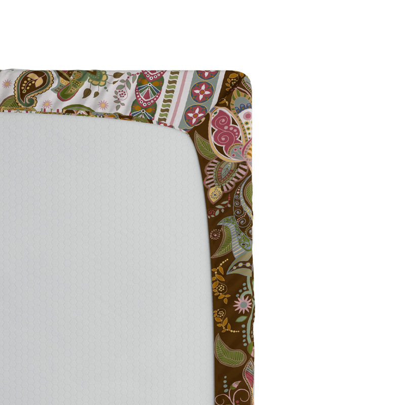 Orient Microfiber Floral Fitted Sheet, Full/Double Fitted Sheet