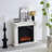 39.37"Modern Minimalist Solid Wood Simulated Flame Electric Fireplace-321674994