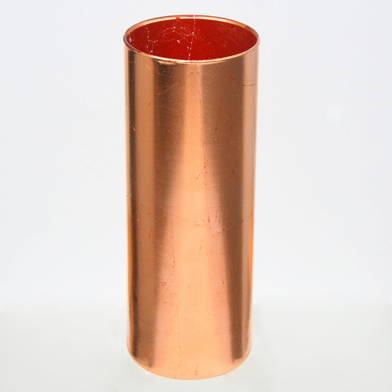 Halie Handmade Glass Table Vase, 9", Rose Gold