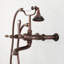 Robinet de baignoire mural style téléphone avec poignées levier-91668686
