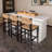 Willowbrook Solid Wood and Natural Woven Seagrass Rope Counter Height Bar Stool-98259813