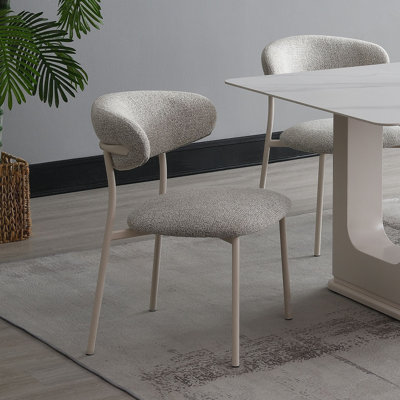 Ensemble de chaises de salle à manger de luxe moderne avec ensemble de 2 coussins de dossier rembourrés et confortables