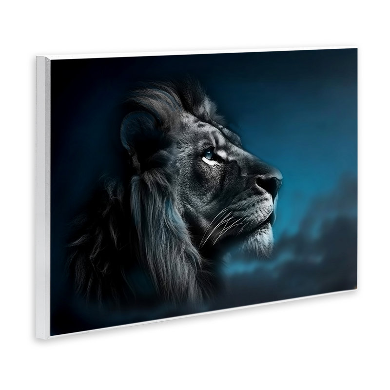 Art mural lion intense par CAD Designs, H 13 po x l 19 po